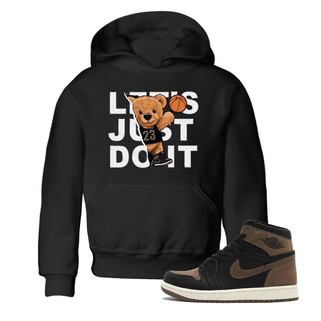 Air Jordan 1 Palomino shirt to match jordans Rip Out Bear sneaker tees Crew Neck Jordan 1 Retro High OG Palomino SNRT Sneaker Release Tees Baby Toddler Black 1 T-Shirt
