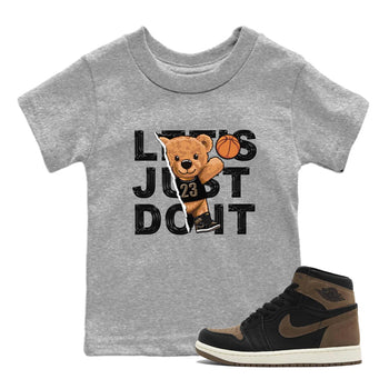 Air Jordan 1 Palomino shirt to match jordans Rip Out Bear sneaker tees Crew Neck Jordan 1 Retro High OG Palomino SNRT Sneaker Release Tees Baby Toddler Heather Grey 1 T-Shirt