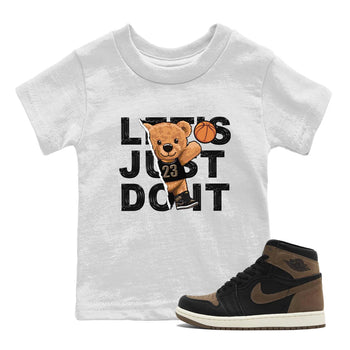 Air Jordan 1 Palomino shirt to match jordans Rip Out Bear sneaker tees Crew Neck Jordan 1 Retro High OG Palomino SNRT Sneaker Release Tees Baby Toddler White 1 T-Shirt