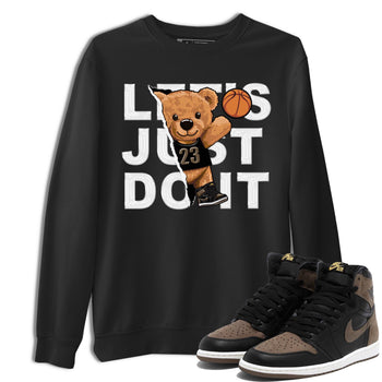 Air Jordan 1 Palomino shirt to match jordans Rip Out Bear sneaker tees Crew Neck Jordan 1 Retro High OG Palomino SNRT Sneaker Release Tees Unisex Casual Shirts Black 1 T-Shirt