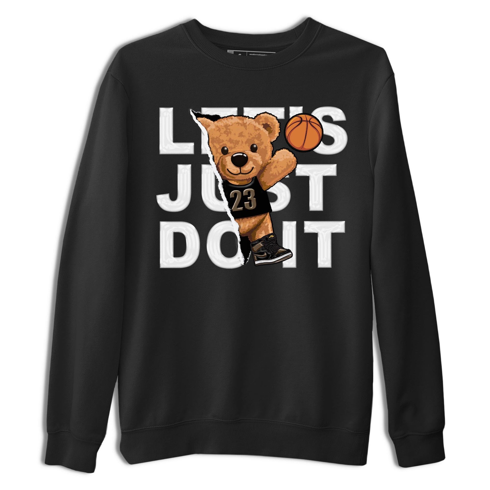 Air Jordan 1 Palomino shirt to match jordans Rip Out Bear sneaker tees Crew Neck Jordan 1 Retro High OG Palomino SNRT Sneaker Release Tees Unisex Casual Shirts Black 2 T-Shirt