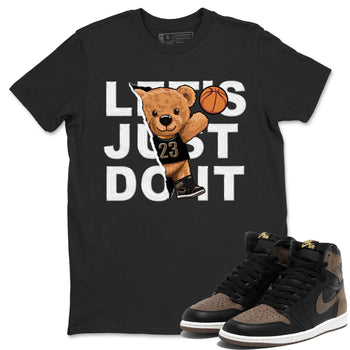 Air Jordan 1 Palomino shirt to match jordans Rip Out Bear sneaker tees Crew Neck Jordan 1 Retro High OG Palomino SNRT Sneaker Release Tees Unisex Casual Shirts Black 1 T-Shirt