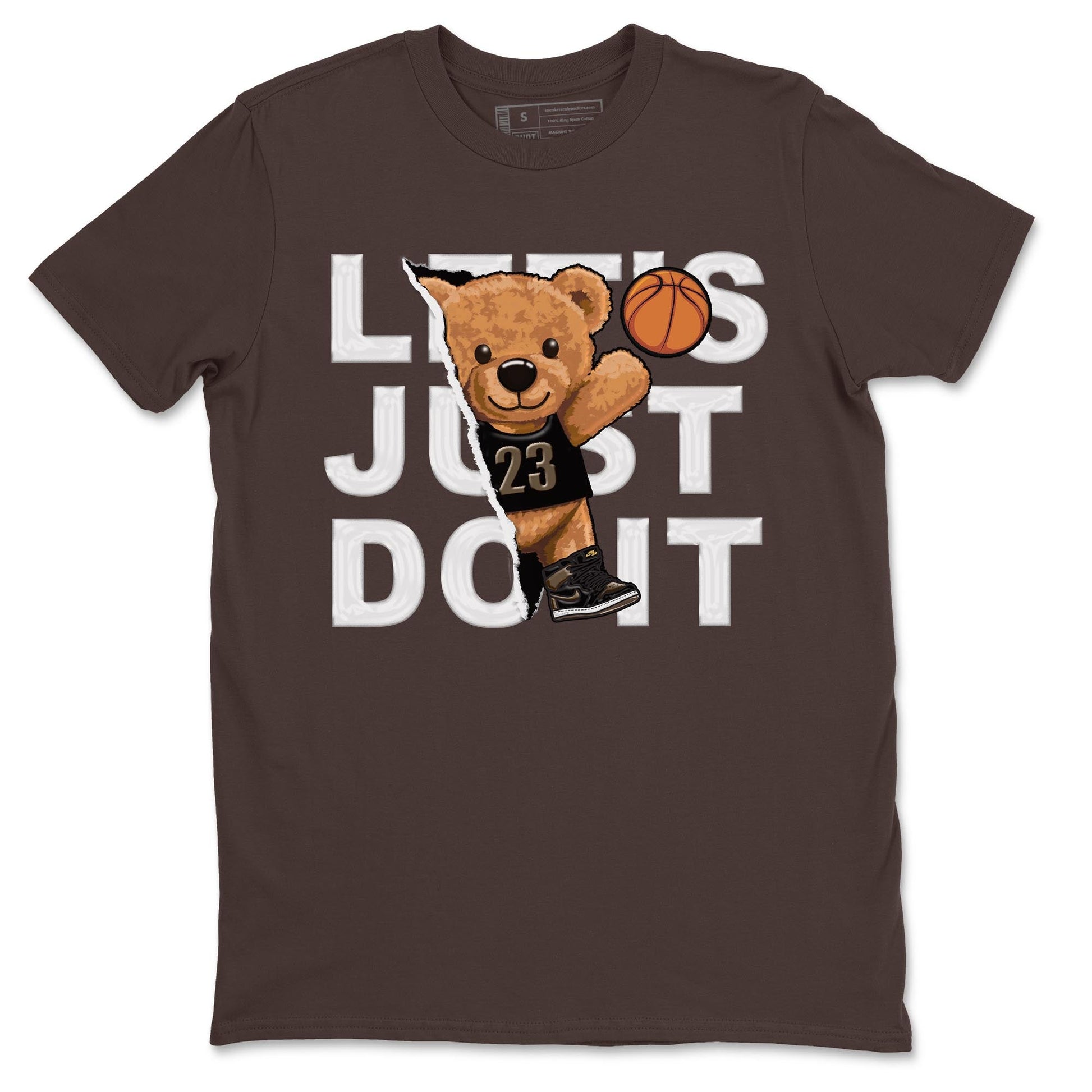 Air Jordan 1 Palomino shirt to match jordans Rip Out Bear sneaker tees Crew Neck Jordan 1 Retro High OG Palomino SNRT Sneaker Release Tees Unisex Casual Shirts Dark Chocolate 2 T-Shirt