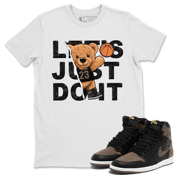 Air Jordan 1 Palomino shirt to match jordans Rip Out Bear sneaker tees Crew Neck Jordan 1 Retro High OG Palomino SNRT Sneaker Release Tees Unisex Casual Shirts White 1 T-Shirt