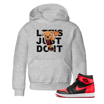 Air Jordan 1 Satin Bred shirt to match jordans Rip Out Bear sneaker tees AJ1 Retro Satin Bred SNRT Sneaker Tees Sneaker Matching Clothing Brand Baby Toddler Heather Grey 1 T-Shirt