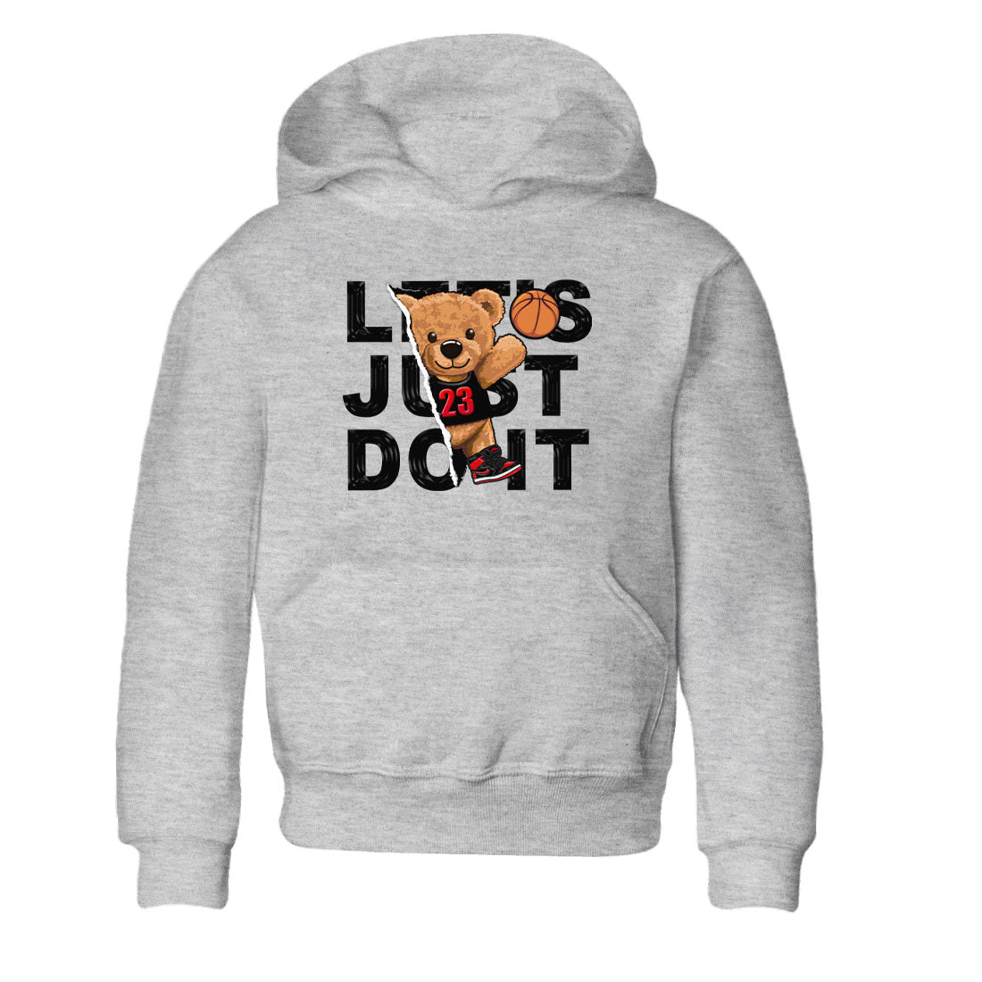 Air Jordan 1 Satin Bred shirt to match jordans Rip Out Bear sneaker tees AJ1 Retro Satin Bred SNRT Sneaker Tees Sneaker Matching Clothing Brand Baby Toddler Heather Grey 2 T-Shirt