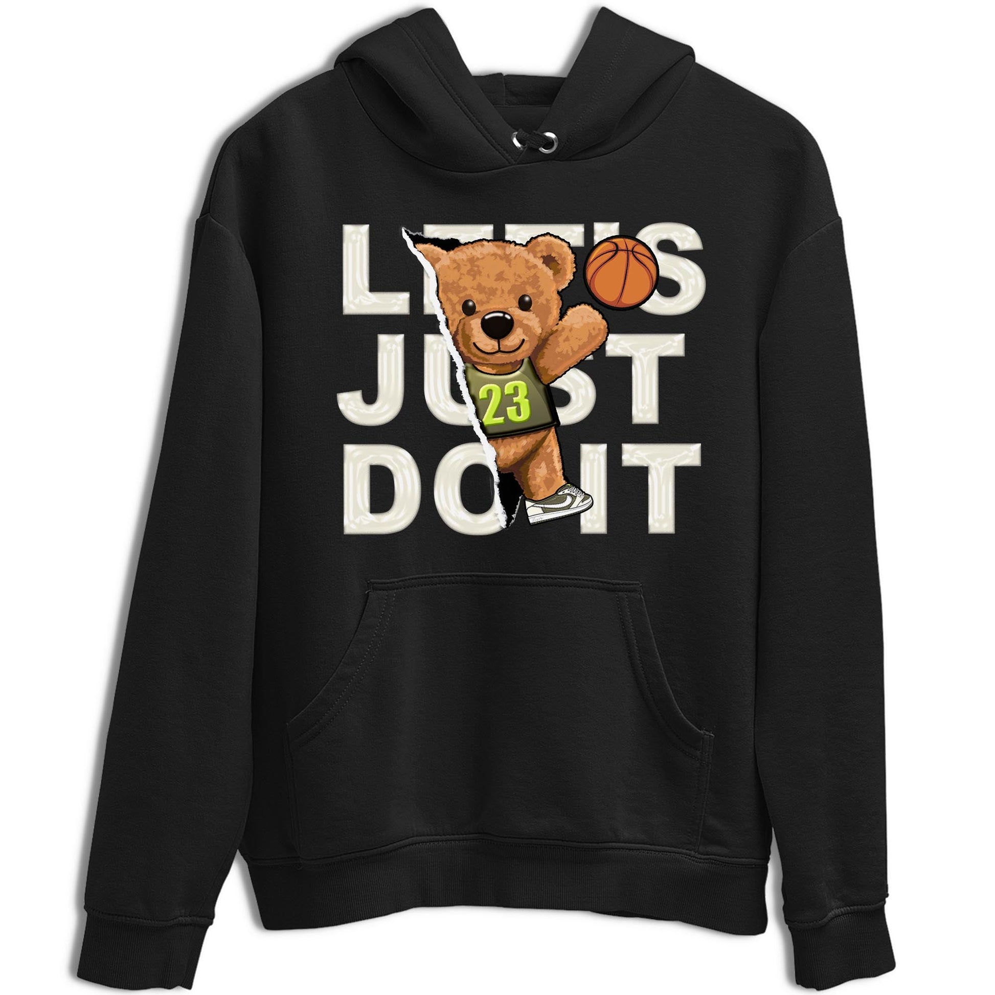 Jordan 1 Low X Travis Scott Golf Olive shirt to match jordans Rip Out Bear sneaker release tees Air Jordan 1 Travis Scott Golf Olive SNRT Sneaker Tees Unisex Streetwear Clothing Black 2 T-Shirt