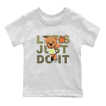 Jordan 1 Low X Travis Scott Golf Olive shirt to match jordans Rip Out Bear sneaker release tees Air Jordan 1 Travis Scott Golf Olive SNRT Sneaker Tees Baby Toddler White 2 T-Shirt