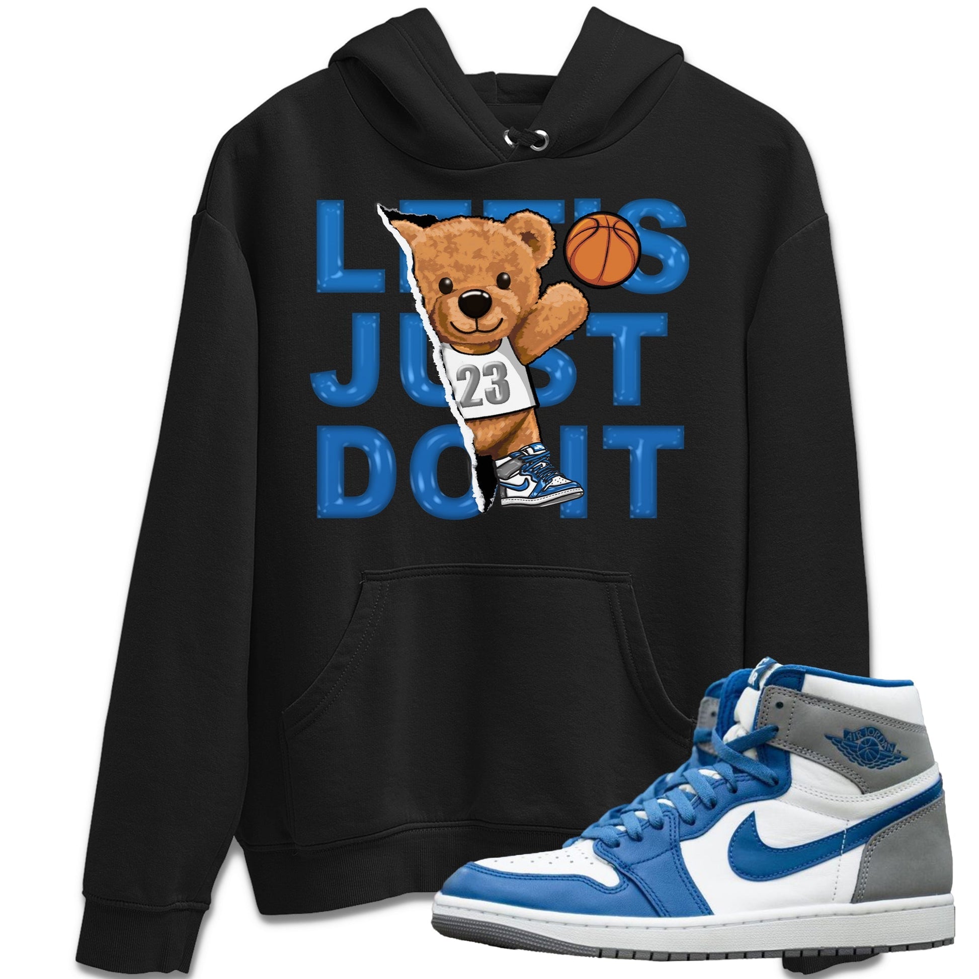 Jordan 1 True Blue Sneaker Match Tees Rip Out Bear Sneaker Tees Jordan 1 True Blue Sneaker Release Tees Unisex Shirts