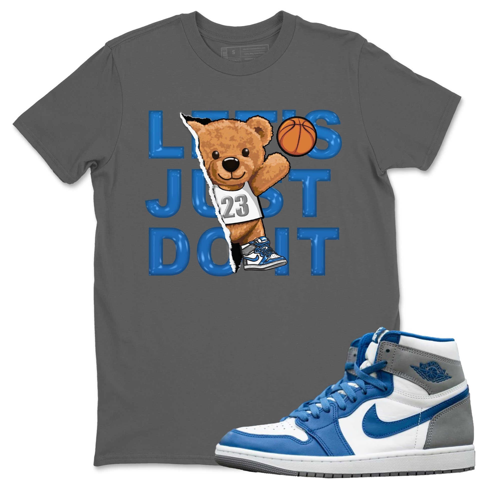 Jordan 1 True Blue Sneaker Match Tees Rip Out Bear Sneaker Tees Jordan 1 True Blue Sneaker Release Tees Unisex Shirts