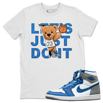 Jordan 1 True Blue Sneaker Match Tees Rip Out Bear Sneaker Tees Jordan 1 True Blue Sneaker Release Tees Unisex Shirts