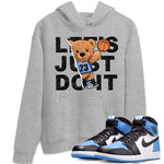 Air Jordan 1 Retro High OG University Blue shirt to match jordans Rip Out Bear sneaker tees Air Jordan 1 UNC Toe SNRT Sneaker Release Tees Unisex Heather Grey 1 T-Shirt