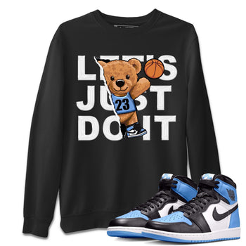Air Jordan 1 Retro High OG University Blue shirt to match jordans Rip Out Bear sneaker tees Air Jordan 1 UNC Toe SNRT Sneaker Release Tees Unisex Black 1 T-Shirt