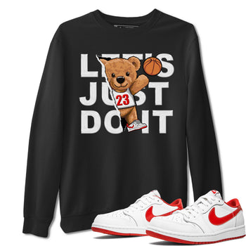 1s Low University Red shirt to match jordans Rip Out Bear sneaker tees Air Jordan 1 University Red SNRT Sneaker Tees Sneaker Matching Clothing Brand Unisex Sneaker Tee Black 1 T-Shirt