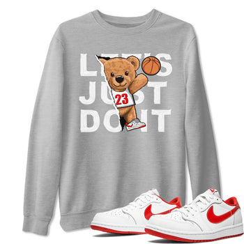 1s Low University Red shirt to match jordans Rip Out Bear sneaker tees Air Jordan 1 University Red SNRT Sneaker Tees Sneaker Matching Clothing Brand Unisex Sneaker Tee Heather Grey 1 T-Shirt