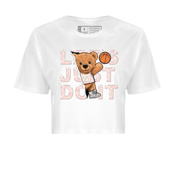 Air Jordan 1 Washed Pink Sneaker Match Tees Rip Out Bear Sneaker Tees AJ1 Washed Pink Sneaker Release Tees Women's Shirts White 2