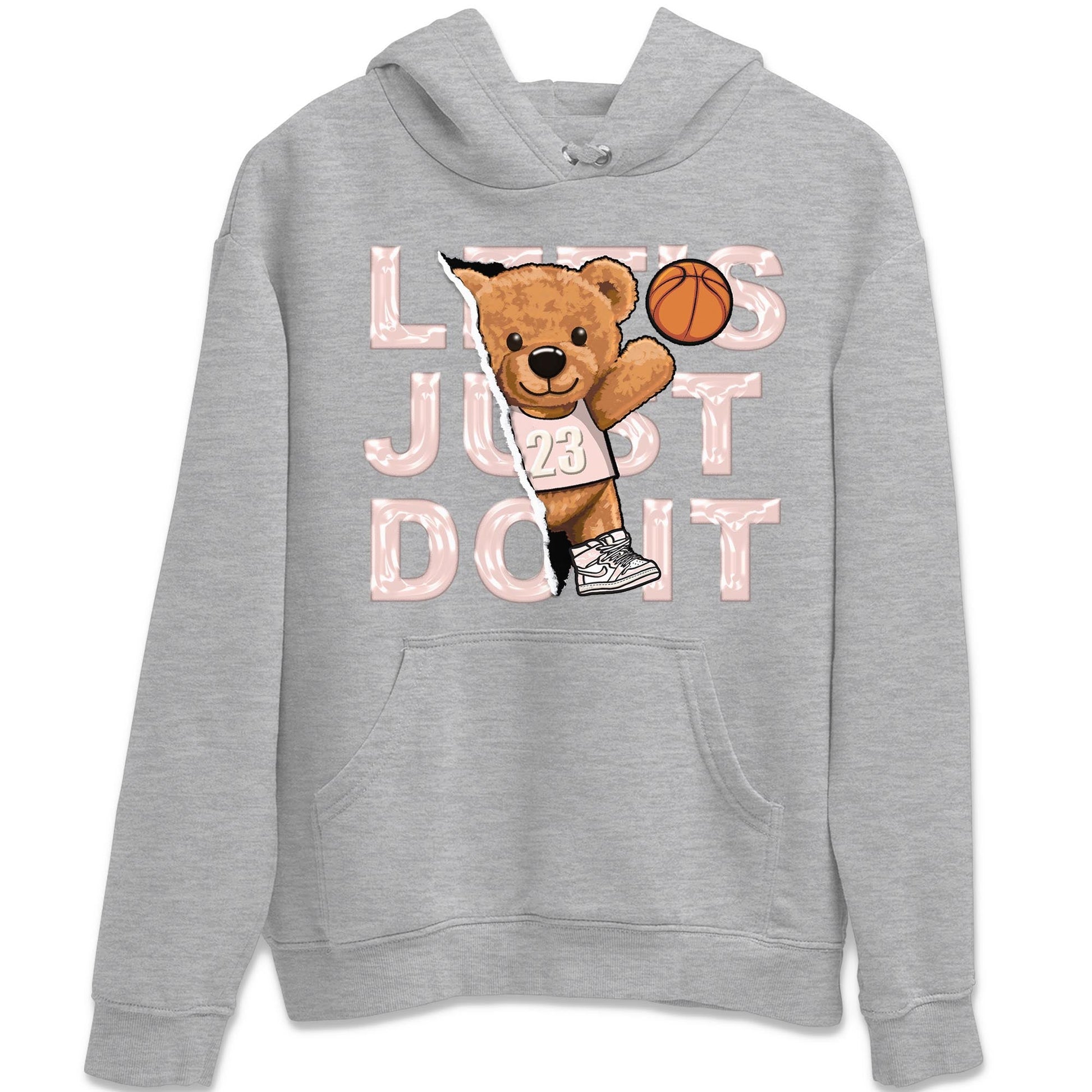 Air Jordan 1 Washed Pink Sneaker Match Tees Rip Out Bear Sneaker Tees AJ1 Washed Pink Sneaker Release Tees Unisex Shirts Heather Grey 2