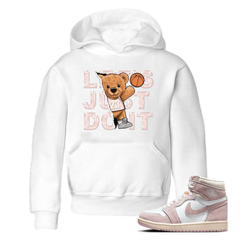 Air Jordan 1 Washed Pink Sneaker Match Tees Rip Out Bear Sneaker Tees AJ1 Washed Pink Sneaker Release Tees Kids Shirts White 1