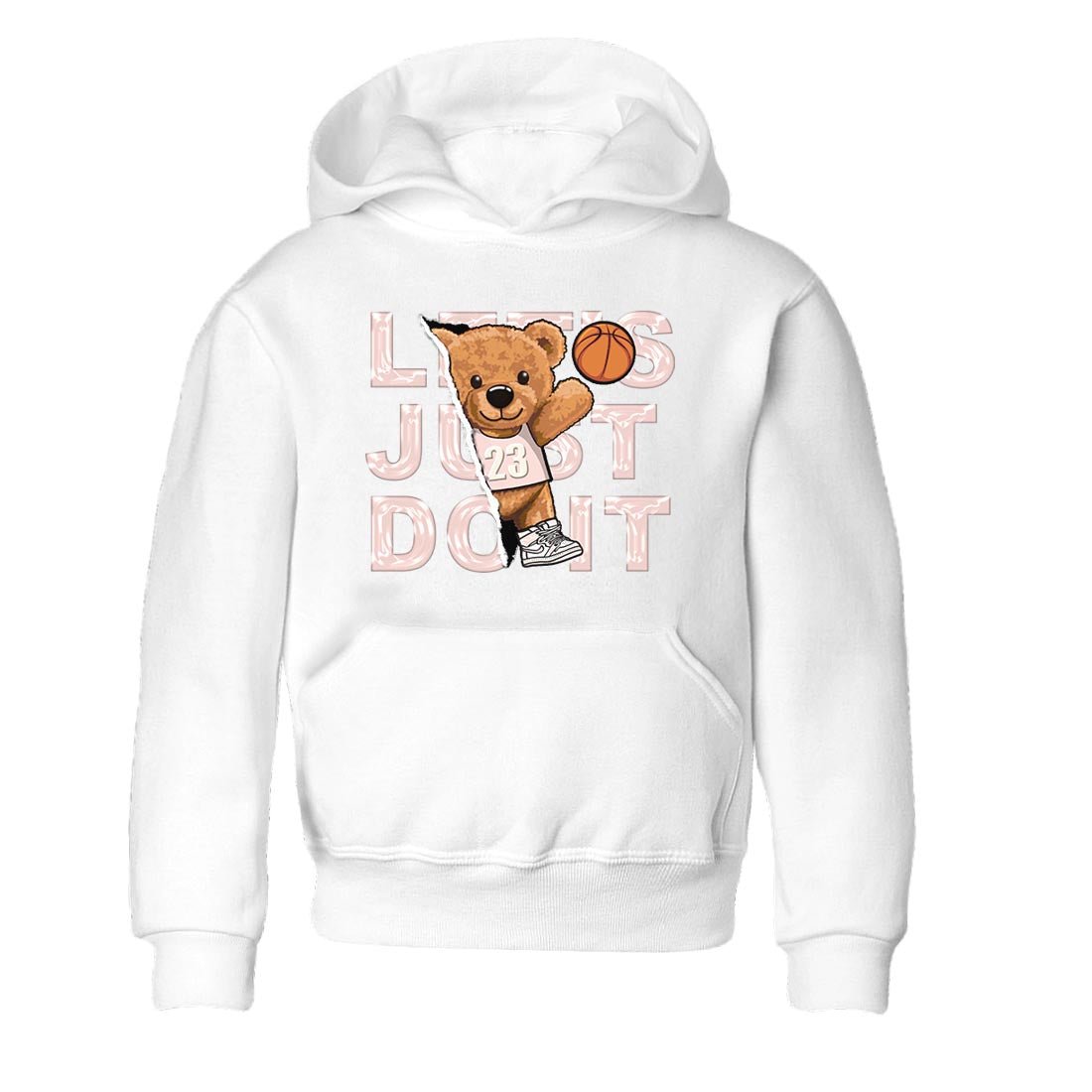 Air Jordan 1 Washed Pink Sneaker Match Tees Rip Out Bear Sneaker Tees AJ1 Washed Pink Sneaker Release Tees Kids Shirts White 2