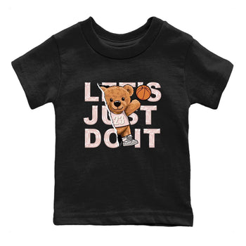 Air Jordan 1 Washed Pink Sneaker Match Tees Rip Out Bear Sneaker Tees AJ1 Washed Pink Sneaker Release Tees Kids Shirts Black 2