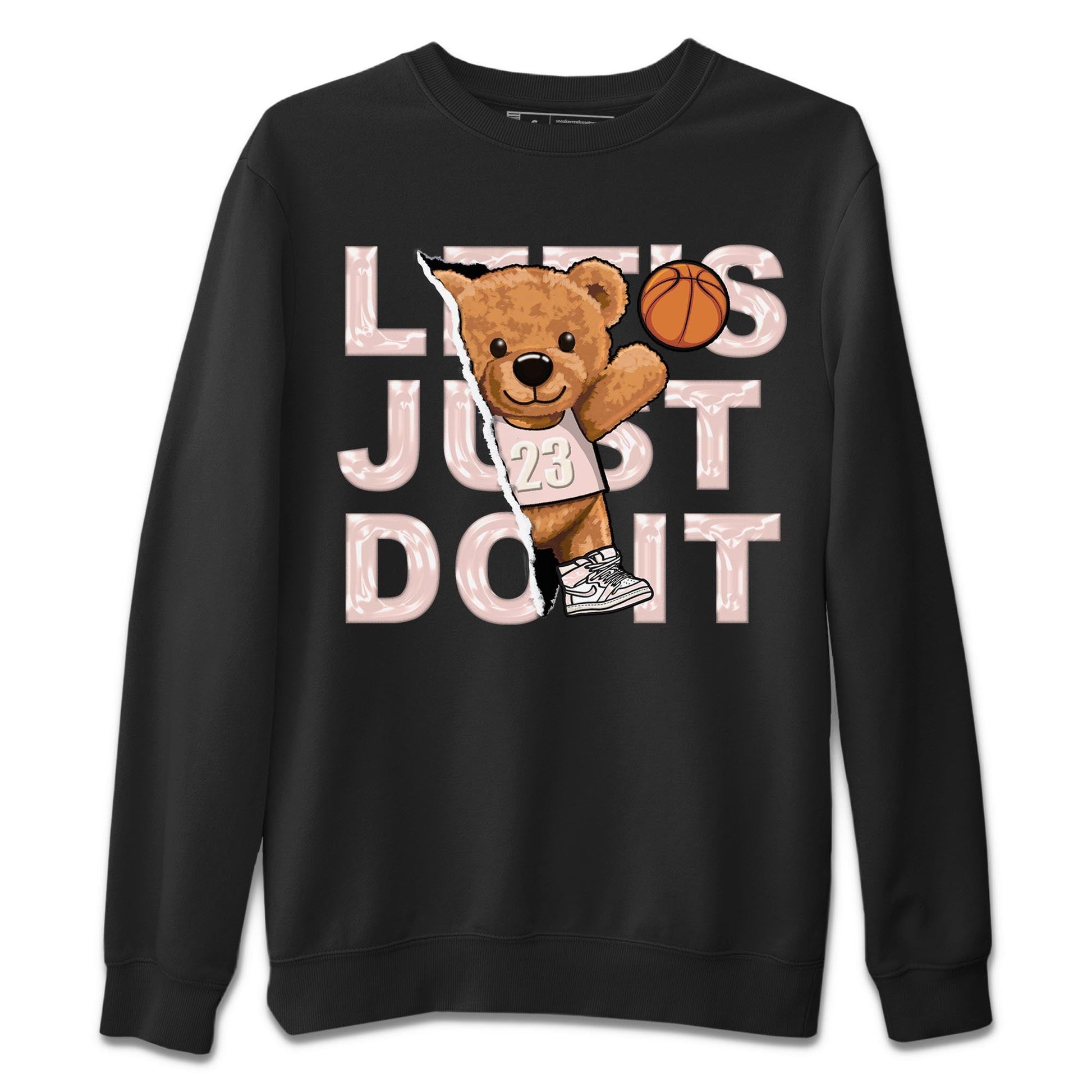 Air Jordan 1 Washed Pink Sneaker Match Tees Rip Out Bear Sneaker Tees AJ1 Washed Pink Sneaker Release Tees Unisex Shirts Black 2