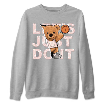 Air Jordan 1 Washed Pink Sneaker Match Tees Rip Out Bear Sneaker Tees AJ1 Washed Pink Sneaker Release Tees Unisex Shirts Heather Grey 2