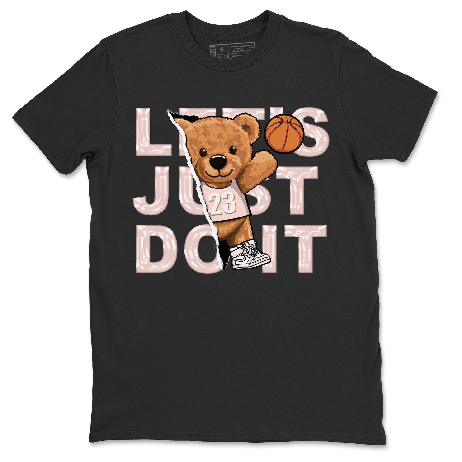 Air Jordan 1 Washed Pink Sneaker Match Tees Rip Out Bear Sneaker Tees AJ1 Washed Pink Sneaker Release Tees Unisex Shirts Black 2