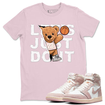 Air Jordan 1 Washed Pink Rip Out Bear Crew Neck Sneaker Tees AJ1 Washed Pink Sneaker T-Shirts Size Chart