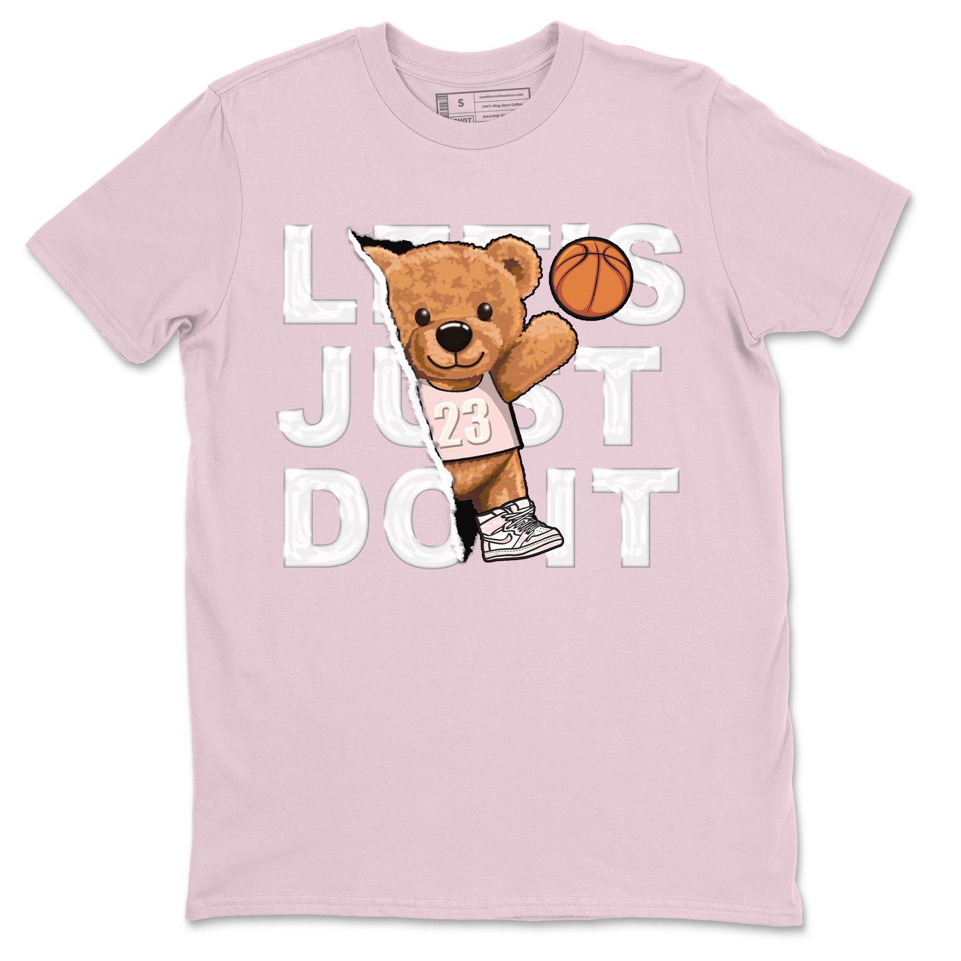 Air Jordan 1 Washed Pink Sneaker Match Tees Rip Out Bear Sneaker Tees AJ1 Washed Pink Sneaker Release Tees Unisex Shirts Pink 2