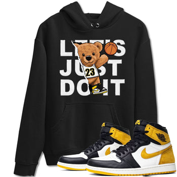 1s Yellow Ochre shirt to match jordans Rip Out Bear sneaker tees Air Jordan 1 High OG Yellow Ochre SNRT Sneaker Release Tees unisex cotton Black 1 crew neck shirt