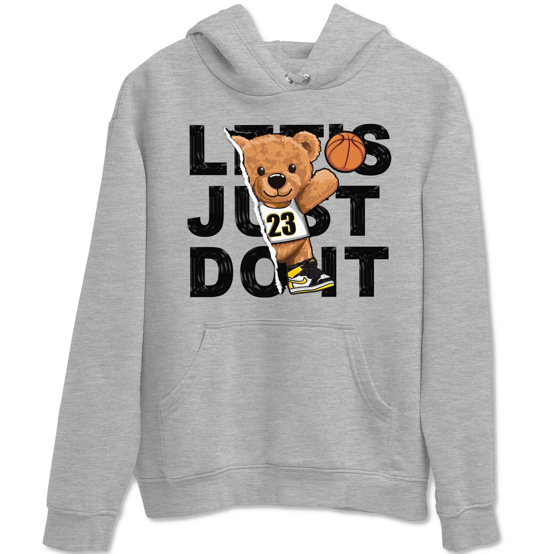 1s Yellow Ochre shirt to match jordans Rip Out Bear sneaker tees Air Jordan 1 High OG Yellow Ochre SNRT Sneaker Release Tees unisex cotton Heather Grey 2 crew neck shirt
