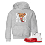 Jordan 12 Retro Cherry shirt to match jordans Varsity Red Rip Out Bear special sneaker matching tees 12s Cherry SNRT sneaker tees Baby Toddler Heather Grey 1 T-Shirt