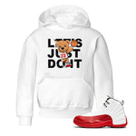 Jordan 12 Retro Cherry shirt to match jordans Varsity Red Rip Out Bear special sneaker matching tees 12s Cherry SNRT sneaker tees Baby Toddler White 1 T-Shirt
