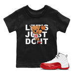 Jordan 12 Retro Cherry shirt to match jordans Varsity Red Rip Out Bear special sneaker matching tees 12s Cherry SNRT sneaker tees Baby Toddler Black 1 T-Shirt