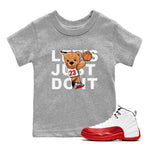 Jordan 12 Retro Cherry shirt to match jordans Varsity Red Rip Out Bear special sneaker matching tees 12s Cherry SNRT sneaker tees Baby Toddler Heather Grey 1 T-Shirt