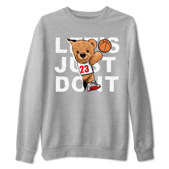 Jordan 12 Retro Cherry shirt to match jordans Varsity Red Rip Out Bear special sneaker matching tees 12s Cherry SNRT sneaker tees Unisex Heather Grey 2 T-Shirt