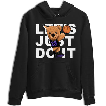12s Field Purple shirt to match jordans Rip Out Bear sneaker tees Air Jordan 12 Field Purple SNRT Sneaker Release Tees Crew Neck Casual Unisex Black 2 T-Shirt