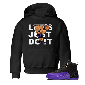 12s Field Purple shirt to match jordans Rip Out Bear sneaker tees Air Jordan 12 Field Purple SNRT Sneaker Release Tees Baby Toddler Black 1 T-Shirt