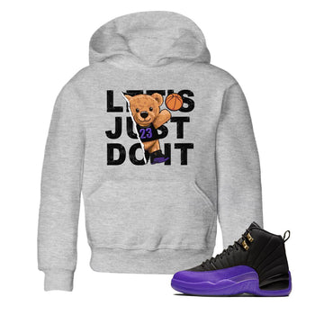 12s Field Purple shirt to match jordans Rip Out Bear sneaker tees Air Jordan 12 Field Purple SNRT Sneaker Release Tees Baby Toddler Heather Grey 1 T-Shirt
