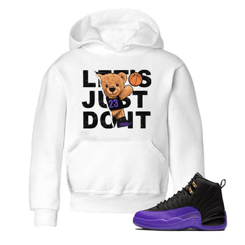 12s Field Purple shirt to match jordans Rip Out Bear sneaker tees Air Jordan 12 Field Purple SNRT Sneaker Release Tees Baby Toddler White 1 T-Shirt