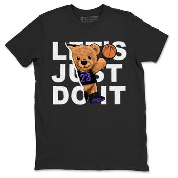 12s Field Purple shirt to match jordans Rip Out Bear sneaker tees Air Jordan 12 Field Purple SNRT Sneaker Release Tees Crew Neck Casual Unisex Black 2 T-Shirt