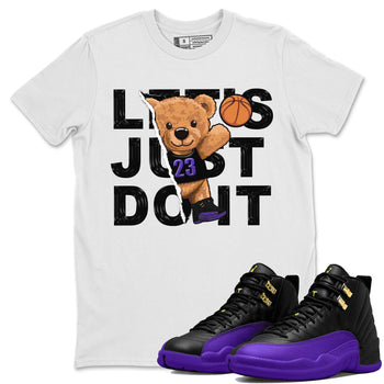 12s Field Purple shirt to match jordans Rip Out Bear sneaker tees Air Jordan 12 Field Purple SNRT Sneaker Release Tees Crew Neck Casual Unisex White 1 T-Shirt