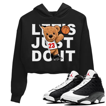 Air Jordan 13 Black Flint Sneaker Match Tees Rip Out Bear Sneaker Tees AJ 13s Black Flint Sneaker Release Tees Women's Shirts Black 1