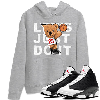 Air Jordan 13 Black Flint Sneaker Match Tees Rip Out Bear Sneaker Tees AJ 13s Black Flint Sneaker Release Tees Unisex Shirts Heather Grey 1
