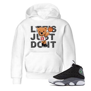 Air Jordan 13 Black Flint Sneaker Match Tees Rip Out Bear Sneaker Tees AJ 13s Black Flint Sneaker Release Tees Kids Shirts White 1