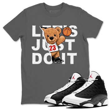 Air Jordan 13 Black Flint Rip Out Bear Crew Neck Sneaker Tees AJ 13s Black Flint Sneaker T-Shirts Size Chart