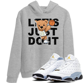 13s Blue Grey shirt to match jordans Rip Out Bear sneaker tees Air Jordan 13 Blue Grey SNRT Sneaker Release Tees unisex cotton Heather Grey 1 crew neck shirt