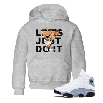 13s Blue Grey shirt to match jordans Rip Out Bear sneaker tees Air Jordan 13 Blue Grey SNRT sneaker release tees baby toddler Heather Grey 1 cotton Shirt