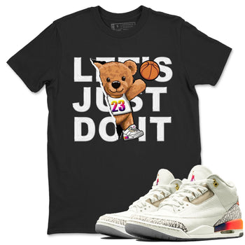 Air Jordan 3 J Balvin shirt to match jordans Rip Out Bear sneaker tees Crew Neck Air Jordan 3 X J Balvin SNRT Sneaker Release Tees Unisex Casual Shirts Black 1 T-Shirt
