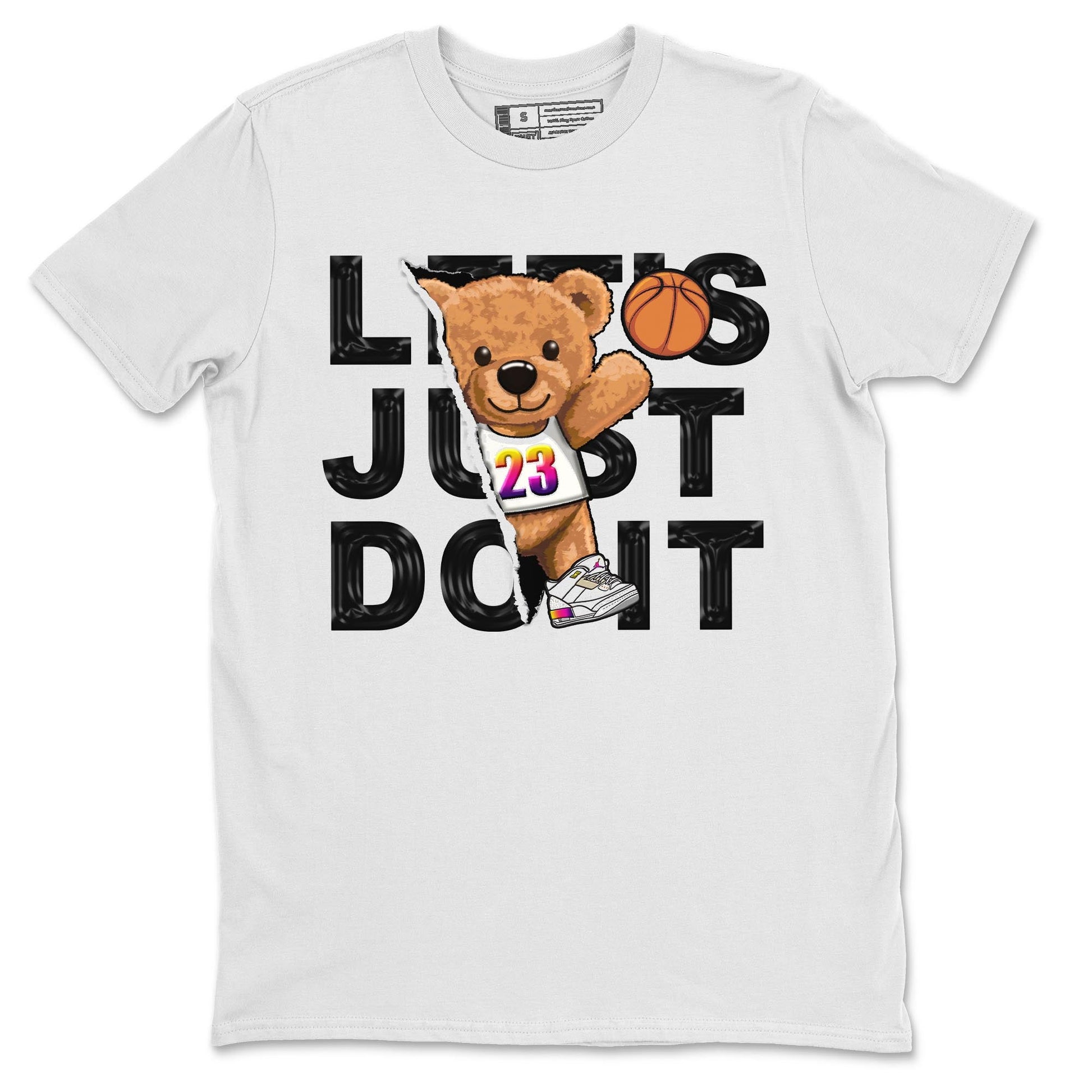 Air Jordan 3 J Balvin shirt to match jordans Rip Out Bear sneaker tees Crew Neck Air Jordan 3 X J Balvin SNRT Sneaker Release Tees Unisex Casual Shirts White 2 T-Shirt